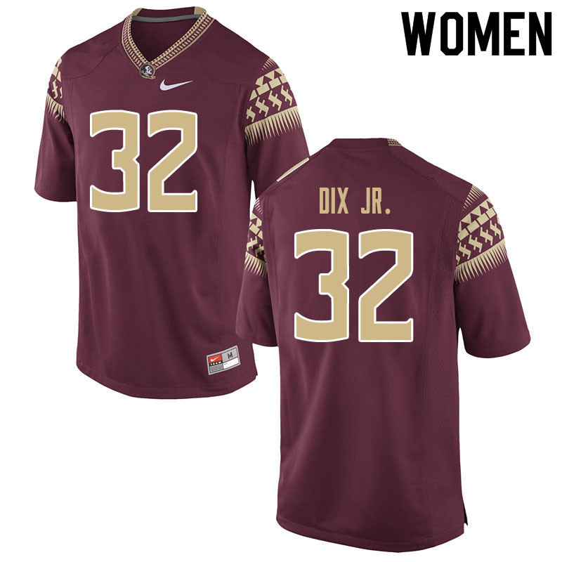 Women #32 Stephen Dix Jr. Florida State Seminoles College Football Jerseys Sale-Garnet - Click Image to Close